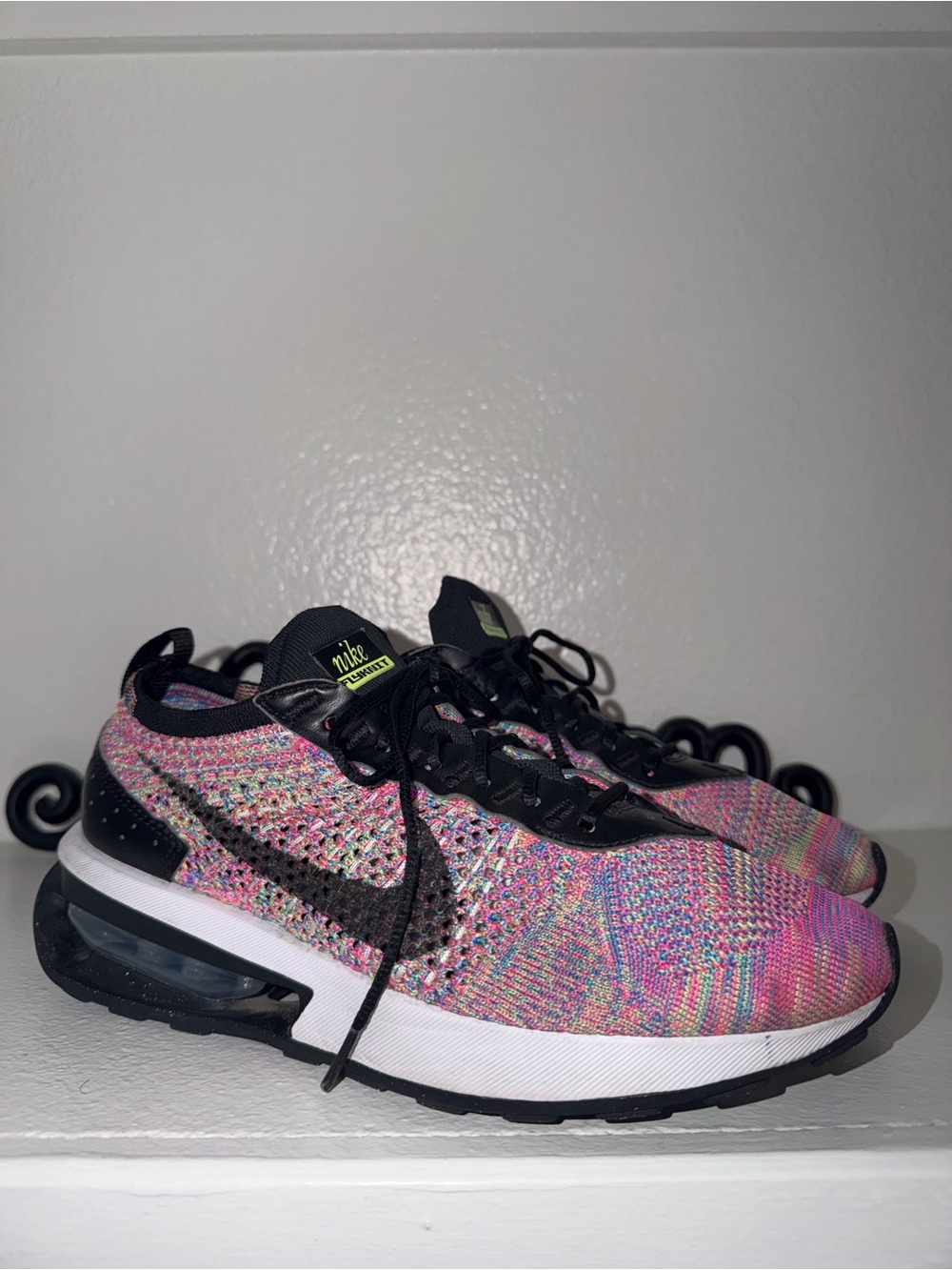 Nike Air Max FlyKnit Racer DJ6106-300 Mens Multicolor Running Sneaker Size 8